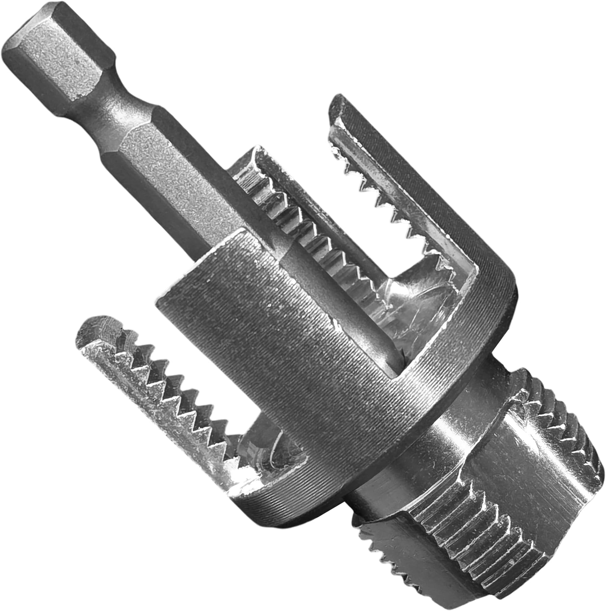 Digital Craft 1/2" Pipe Threading Die Head for Electric Drill, 2 in 1 Internal and External Pipe Threading Tool with Hex Shank, Universal Pipe Threader Tool for Plumbing Repair Work