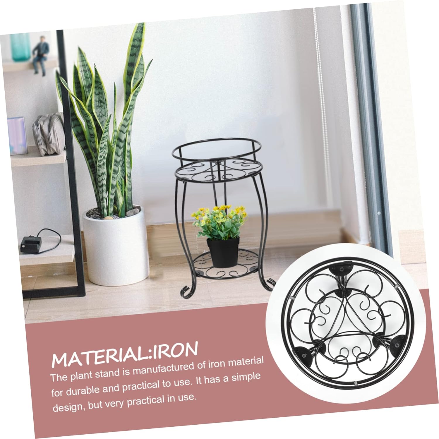 Heavy Duty Metal Plant Stand Multi Tier Flower Pot Holder for Use for Garden Balcony and Patio Sturdy Design for Potted Plants