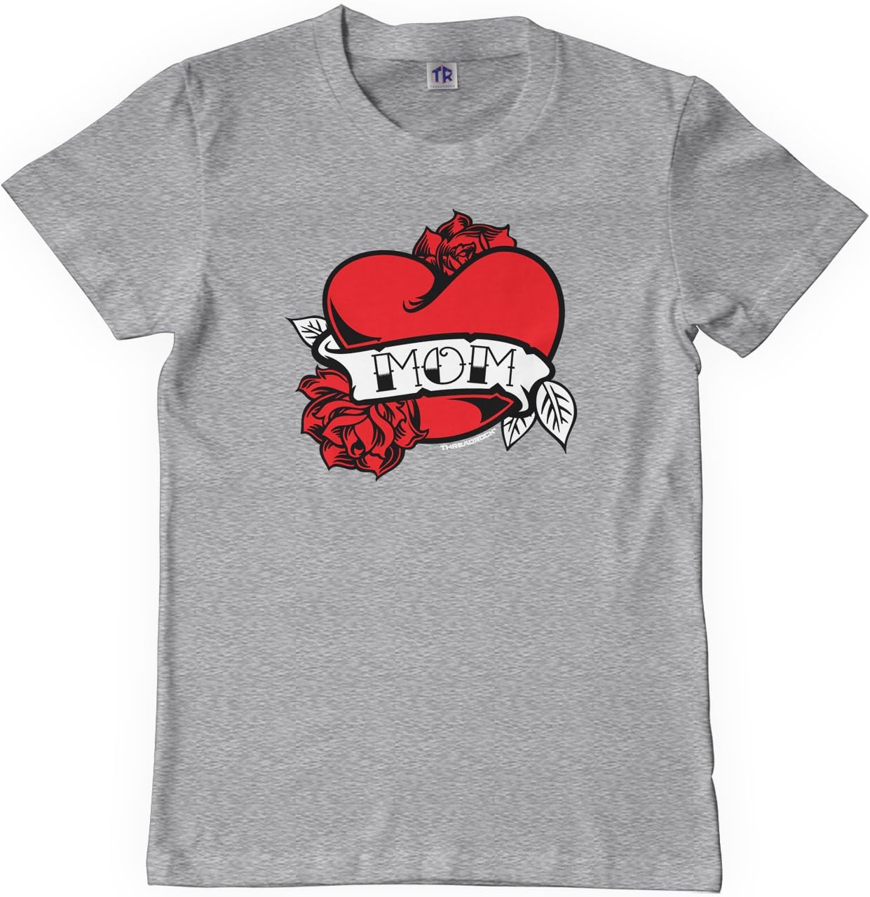 Threadrock Big Boys' Mom Heart Tattoo Youth T-Shirt