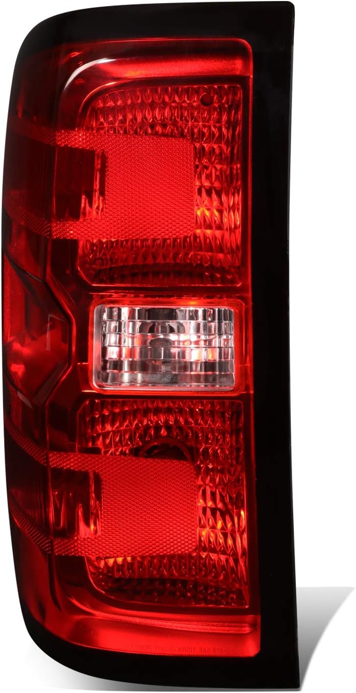 DNA MOTORING TL-ZTL-002-BKSM Pair of OE Style Tail Lights Compatible with 14-18 Silverado 1500/15-19 Silverado 2500 HD 3500 HD,Black/Smoked Lens