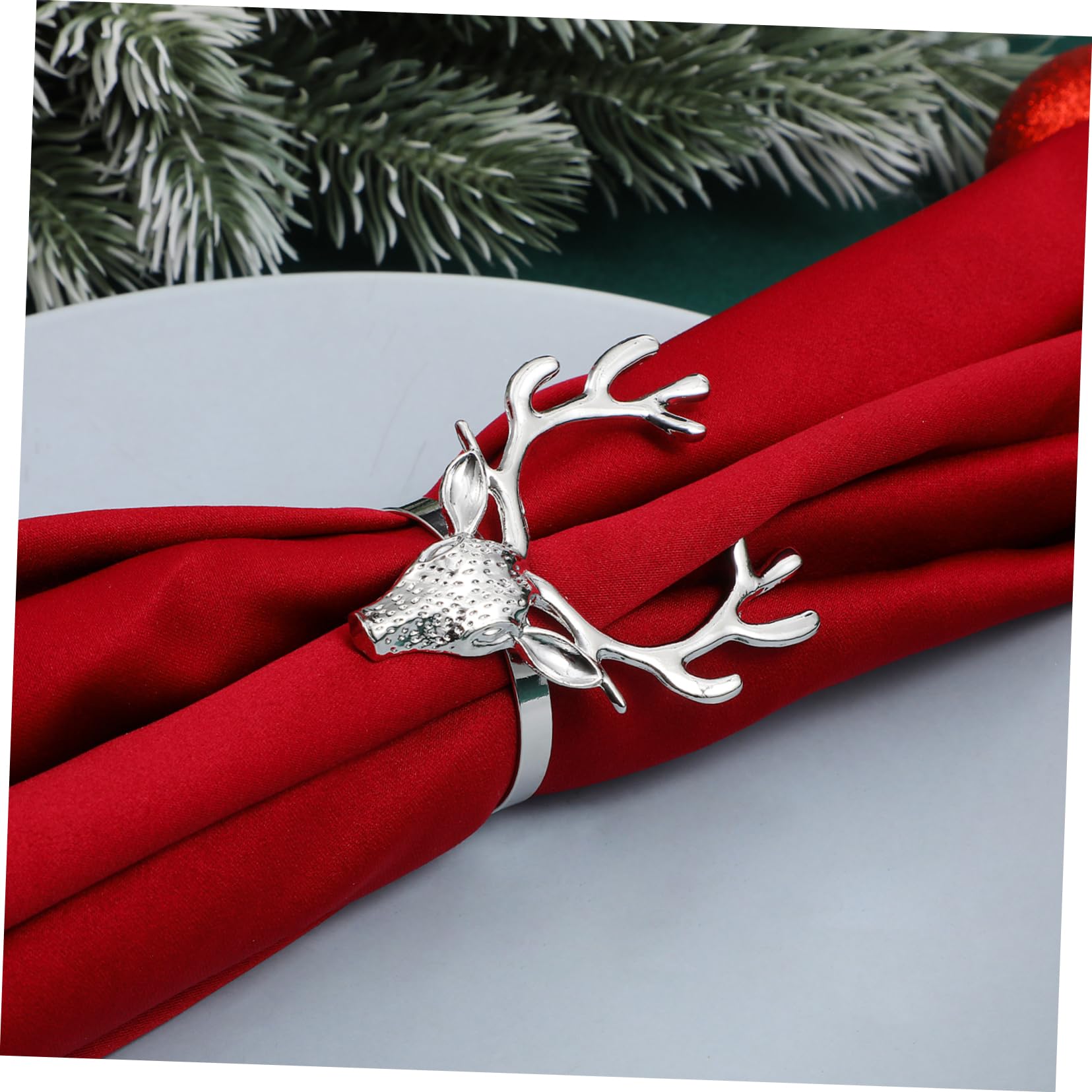 OUNONA 4pièces Attache-Serviettes de Noël Alliage de Serviette Décoratif pour Table à Manger Accessoire de Table Original
