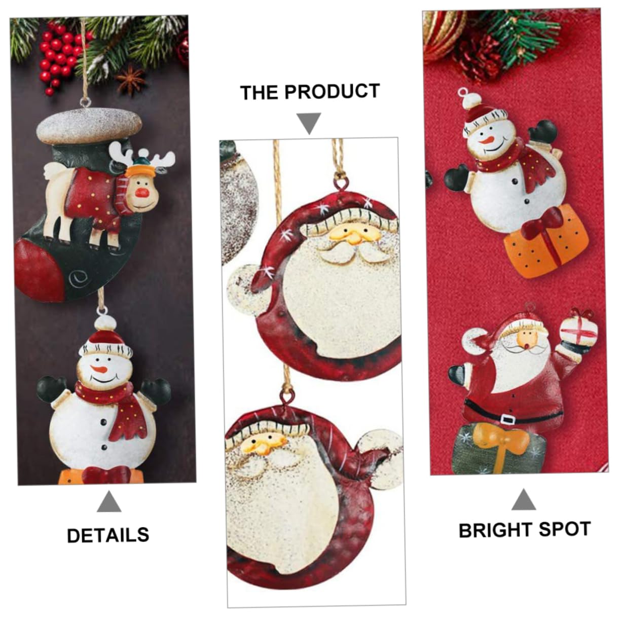 TOPBATHY 2 Sätze Weihnachtsschmuck Anhänger Weihnachts Figuren Weihnachtsfigur Weihnachtsbaum Hängende Verzierung Hängende Weihnachtsverzierung Aus Holz Hölzern Colorful 12 Stück * 2