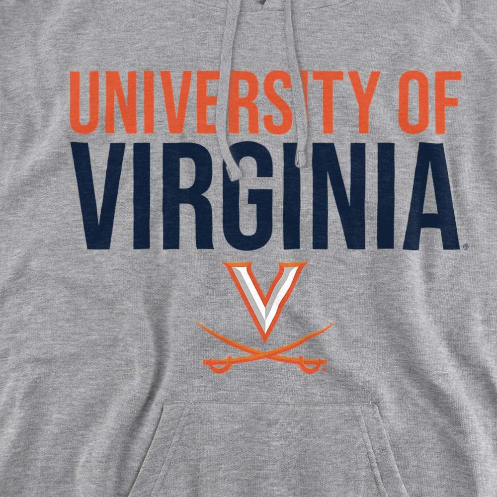 University of Virginia Official Stacked Unisex Adult Pull-Over Hoodie - Image 2