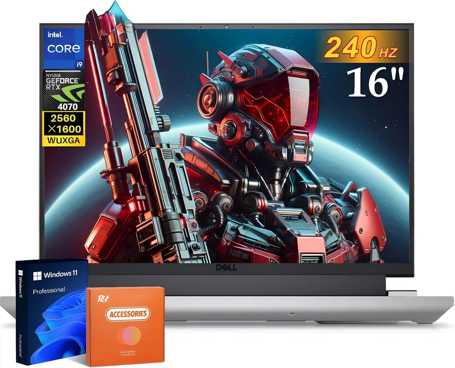 Dell G16 7630 Gaming Laptop, NVIDIA RTX 4070 Graphics, Intel 24-Core i9-13900HX Up to 5.4 GHz, 64 GB DDR5 RAM, 2 TB SSD, 16″ QHD+ 2.5K 240Hz 3ms, Wi-Fi 6, Backlit KB, Windows 11 Pro, Accessory Kit