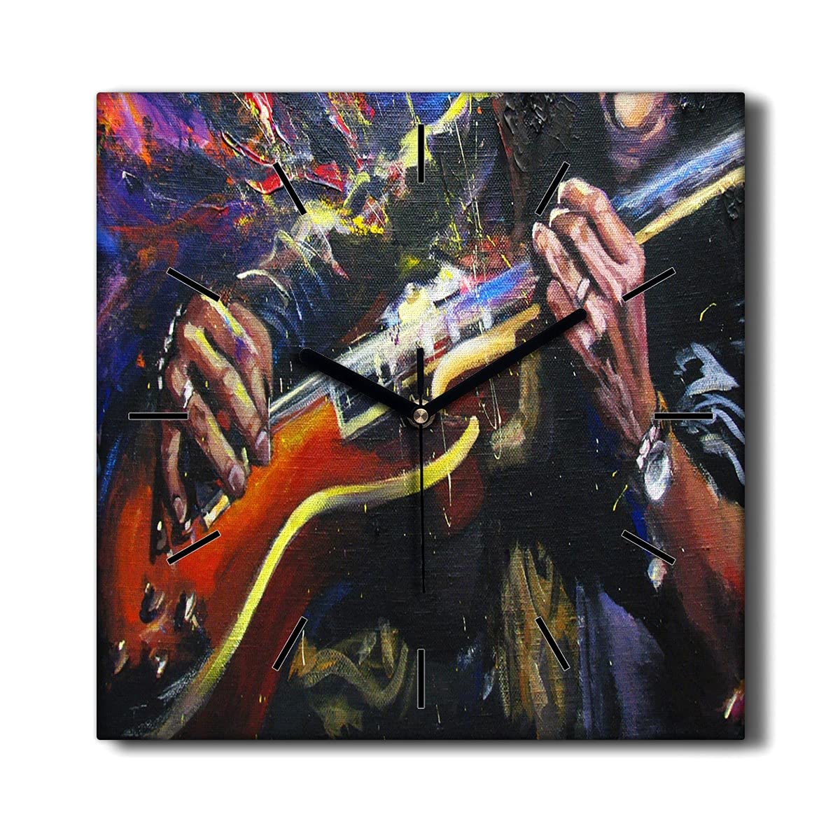 Horloge Murale Silencieuse Guitare pour en finir avec le tic-tac dans le salon