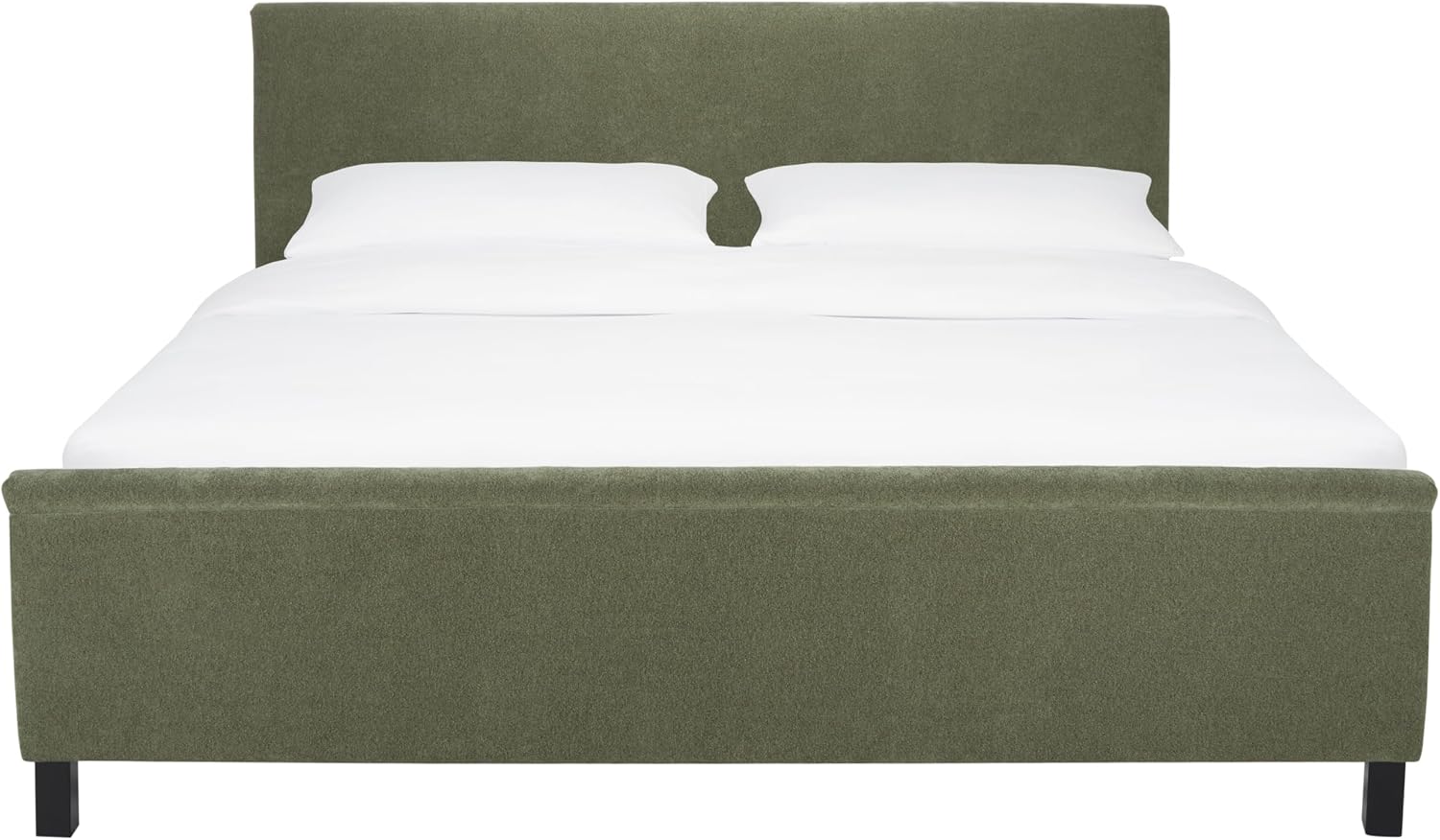 SAFAVIEH Couture Collection - Finney Sage Green Upholstered King Bed, Modern Minimalist Design, No Box Spring Needed (SFV4872C-K)