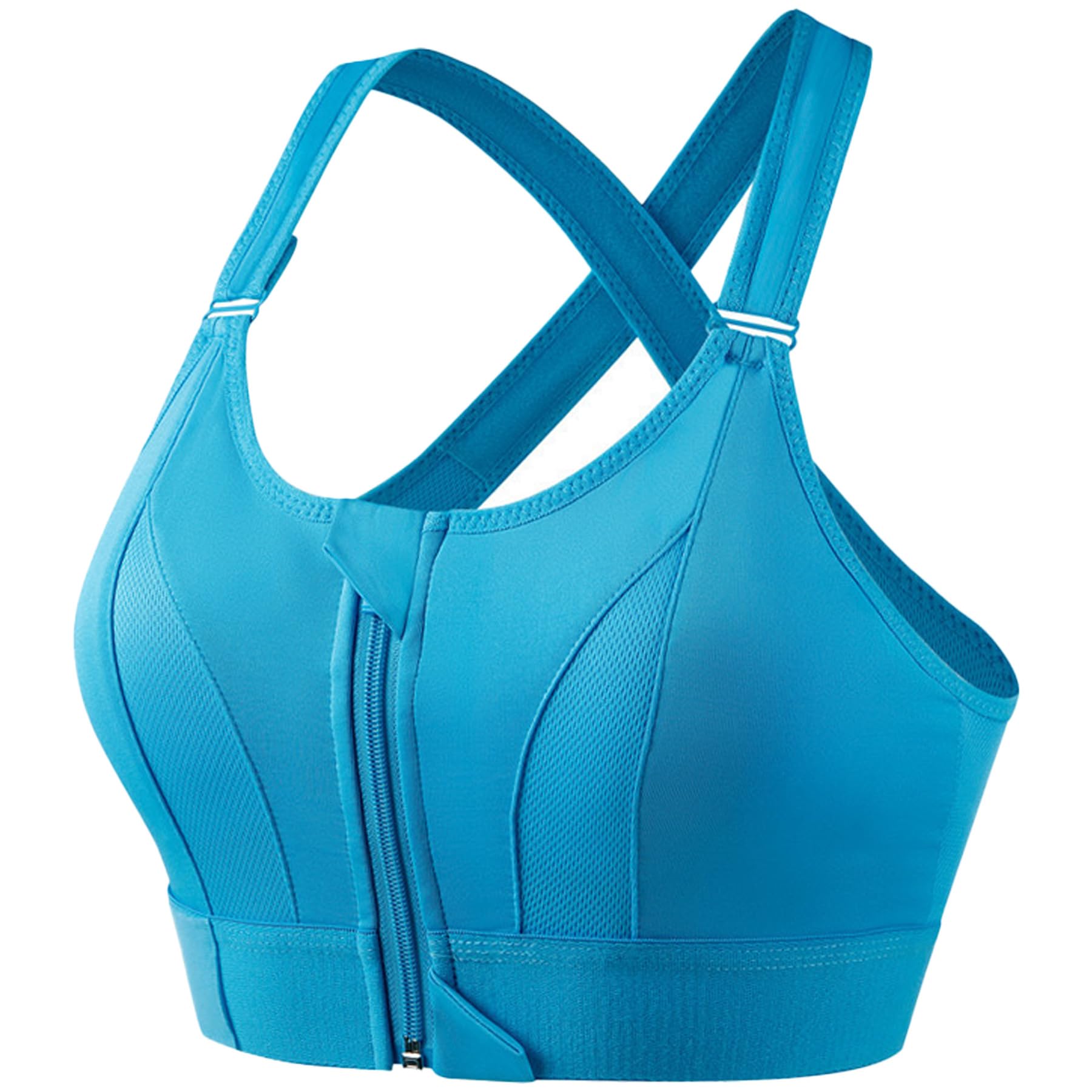 Dress Cici Zip Front Sports Bra, Longline High Impact Sports Bras