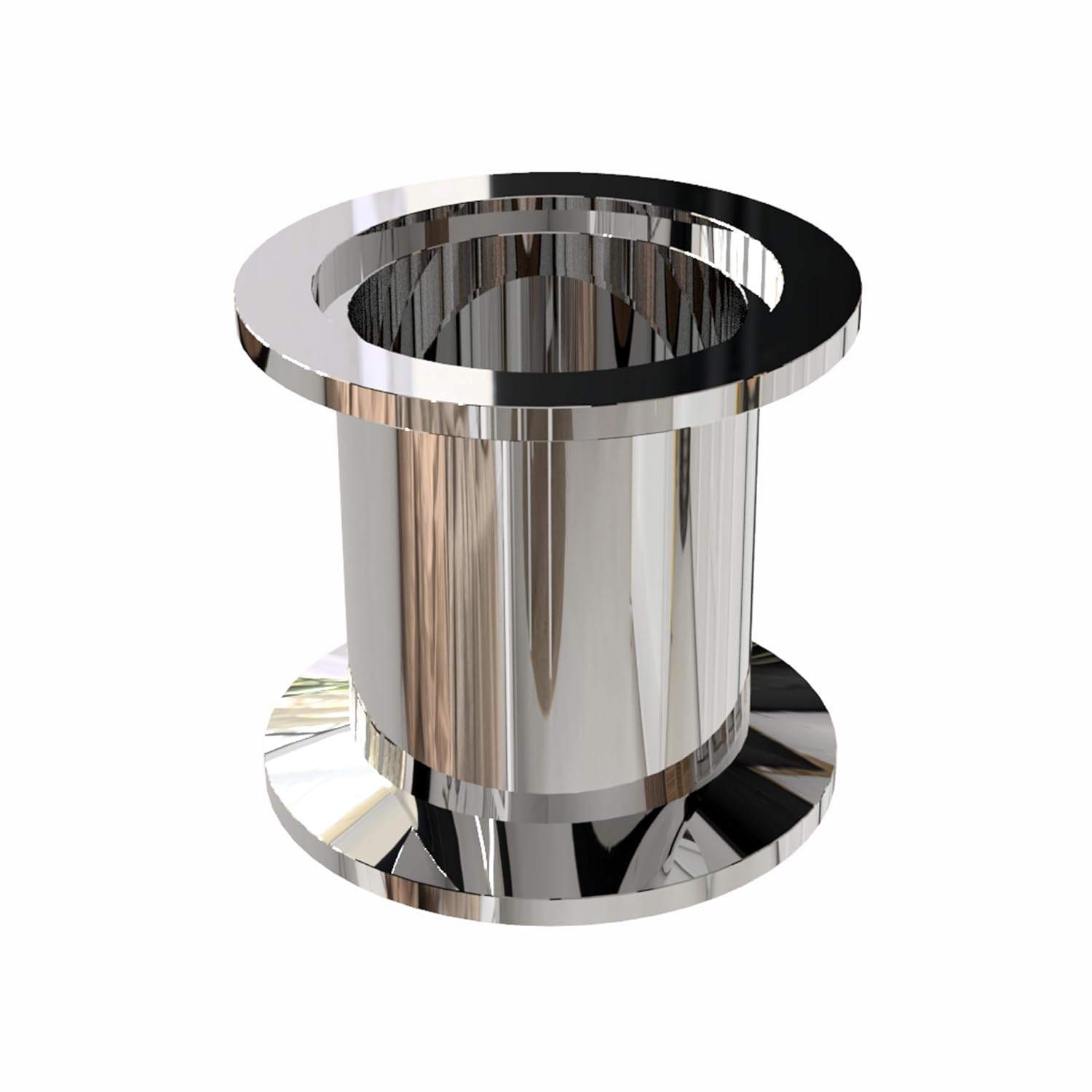 bmotiontech Full nipple with KF40 NW40 flange straight tube non-welding parts high vacuum integrity (KF40 50mm)