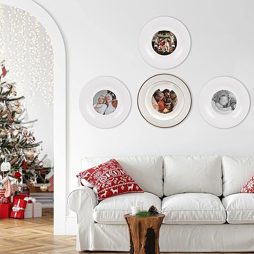 Miniatura 2 de MIRACLE PRINTS Personalized Photo Ceramic Dinner Plates Custom Display Plate Dishes with Picture Photo Text Logo Customizable Memorial gifts for any