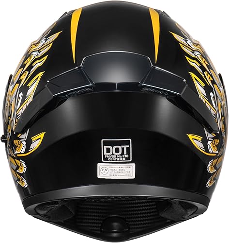 Miniatura 5 de KYPARA Casco modular de doble visera abatible de cara completa para motocicleta con certificación DOT de impresionismo