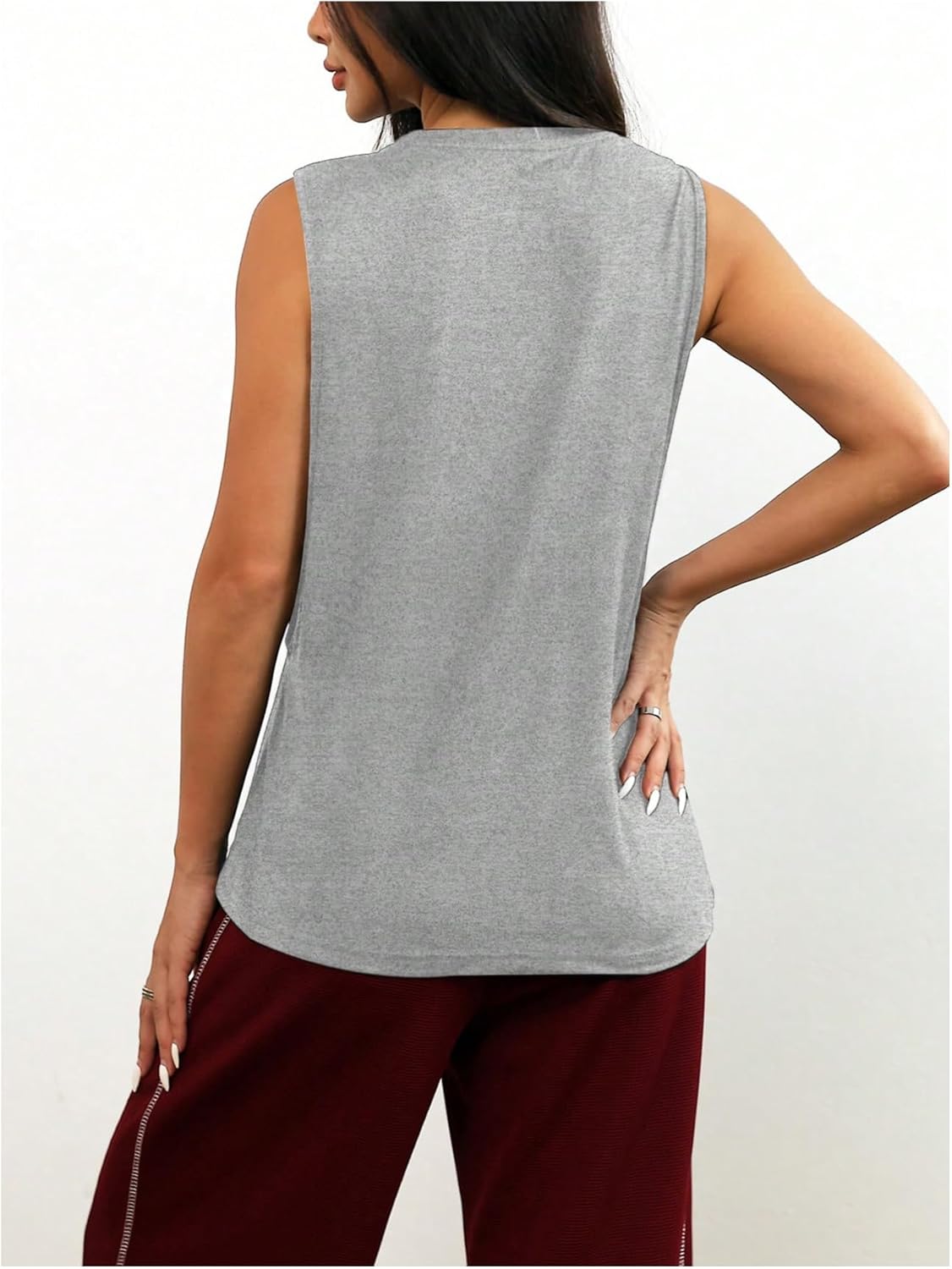 SHENHE Women's Loose Workout Tank Tops Sleeveless Athletic Yoga Running Shirts - Image 3