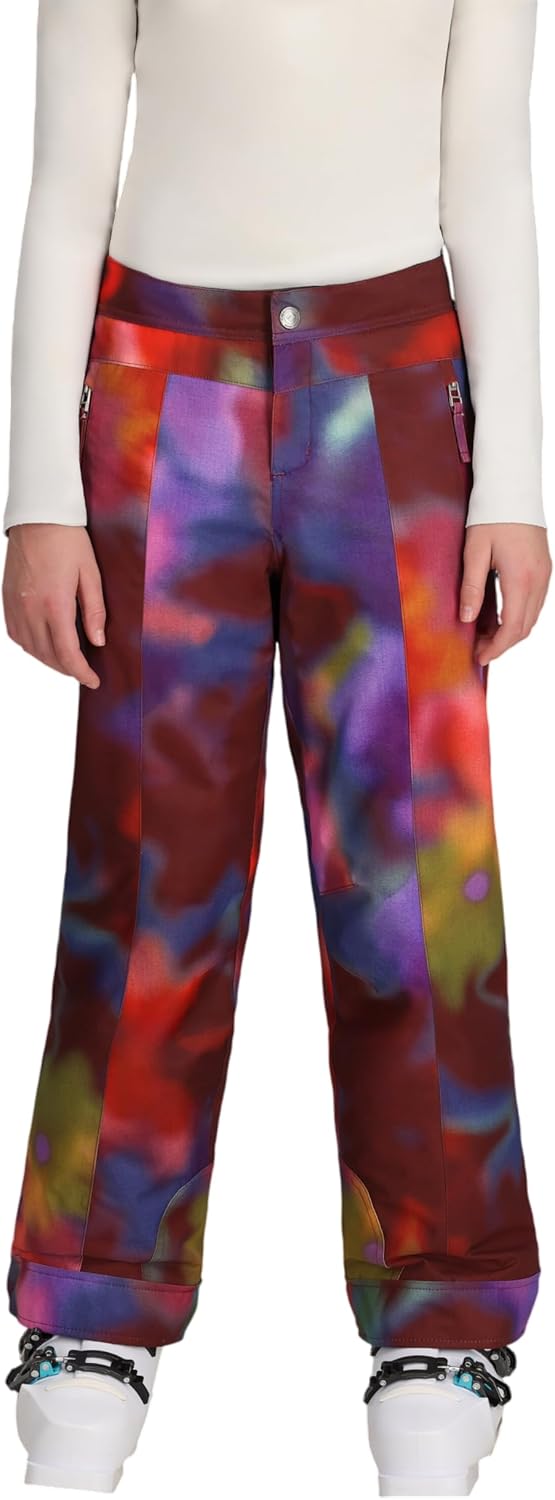 Obermeyer Girls Brooke Print Snow Pants, Insulated and Waterproof with Extended Wear System
