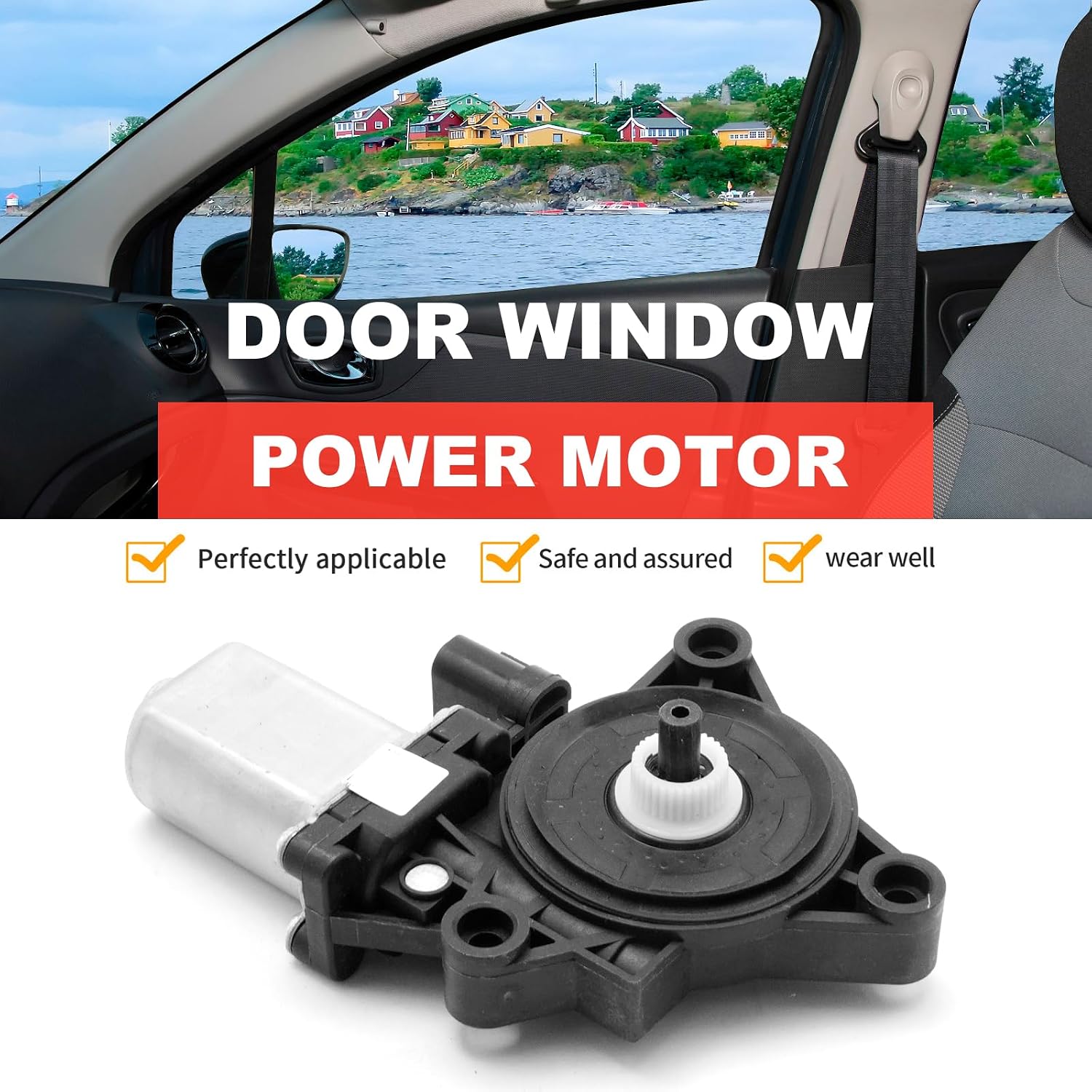 82460-D4010 Door Window Power Motor, Replacement for Kia Optima 2016 2017 2018 2019 2020, Replaces 82460D4010 (Front Right Side)