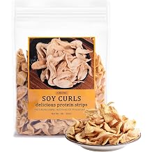Premium Soy Curls 1lb453g No Additives High-Protein Gluten-Free Soy Beans Strips Vegan Meat Substitute Suitable For Salads Grilling Stir-Frying Easy To Cook