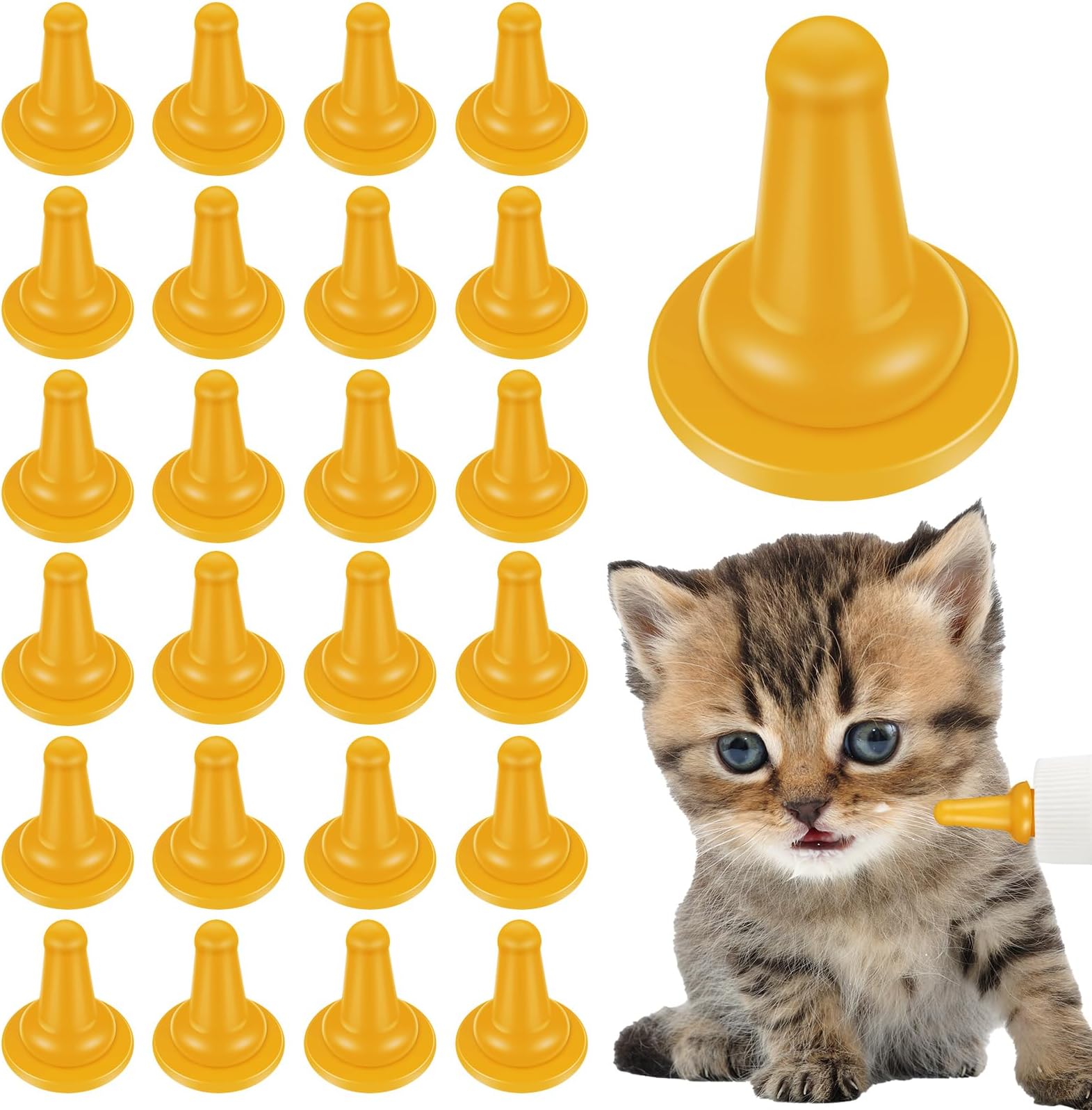 36 Pcs Kitten Nipples for Nursing, Pet Feeding Bottle