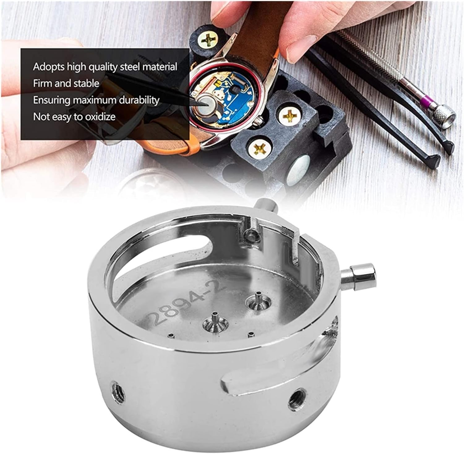 Watch Tool Watch Movement Holders Steel Watch Movement Base Watch Repair Tool Watch Movement Accessory Kit for 2894-2 Movement Watch Repair Tools & Ki