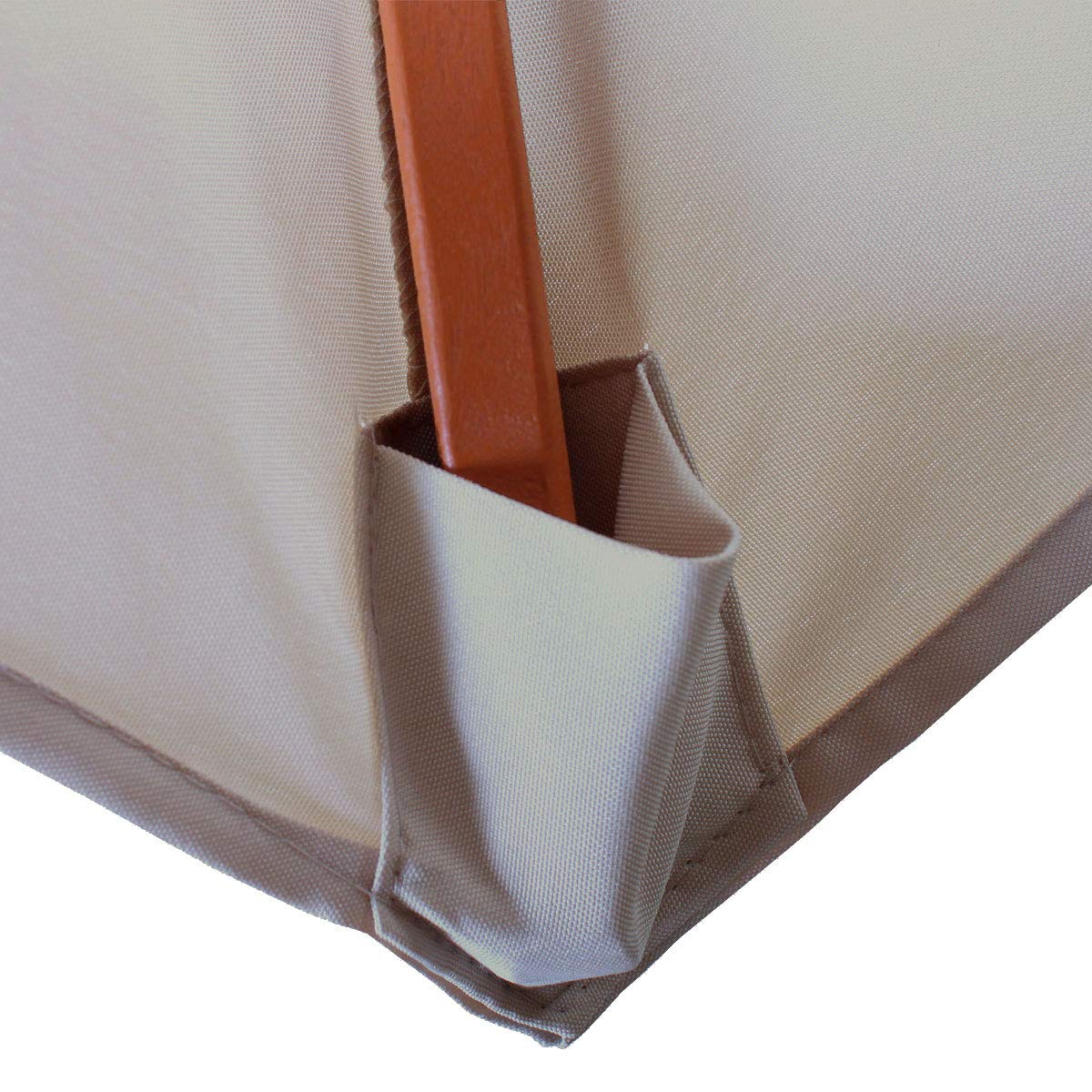 Mendler Parasol en bois, parasol de jardin Florida, parasol de marché, 3,5m - crème