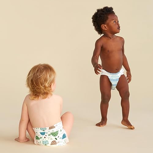 Miniatura 3 de The Honest Company Pañales Clean Conscious  A base de plantas, sostenibles  Turtle Time + Dots & Dashes  Club Box, tamaño 2 (12-18 libras), 72