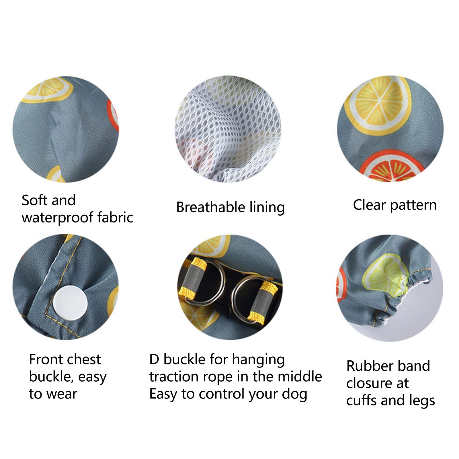 Dog Raincoat Hooded Reflective Windproof Breathable Lightweight Pet Rain Jacket with D Rings for Puppy Outdoor Activities (XL)