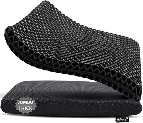 Miniatura 26 de Cojín de gel para sentarse durante mucho tiempo, cojín de gel extra grueso para silla de ruedas, cojines suaves para sillas de oficina, hogar