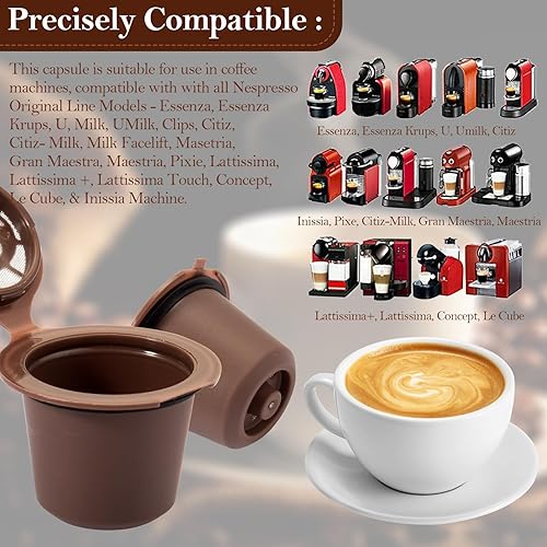 Miniatura 2 de Cápsulas de café reutilizables para café recargables, filtro de cápsula de café compatible con máquinas de café Nespresso, repuesto para cápsulas