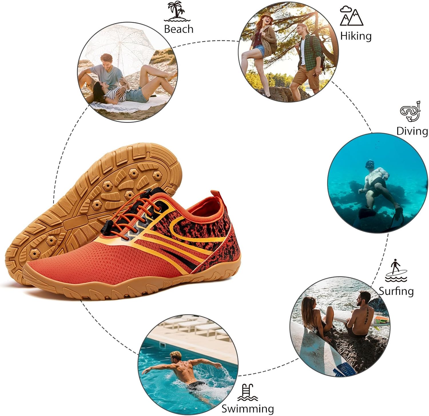 WateLves Water Shoes Mens Womens Barefoot Beach Swim Shoes Quick-Dry Aqua Socks Pool Shoes for Surf Yoga Water Aerobics - Image 6
