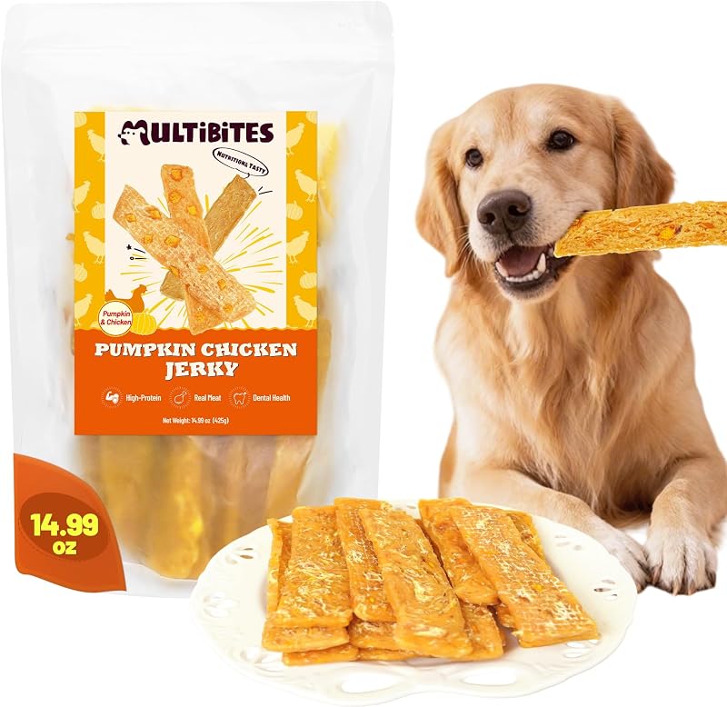 Petisco de Frango Seco com Abóbora Liofilizada para Cães MULTIBITES 425 g