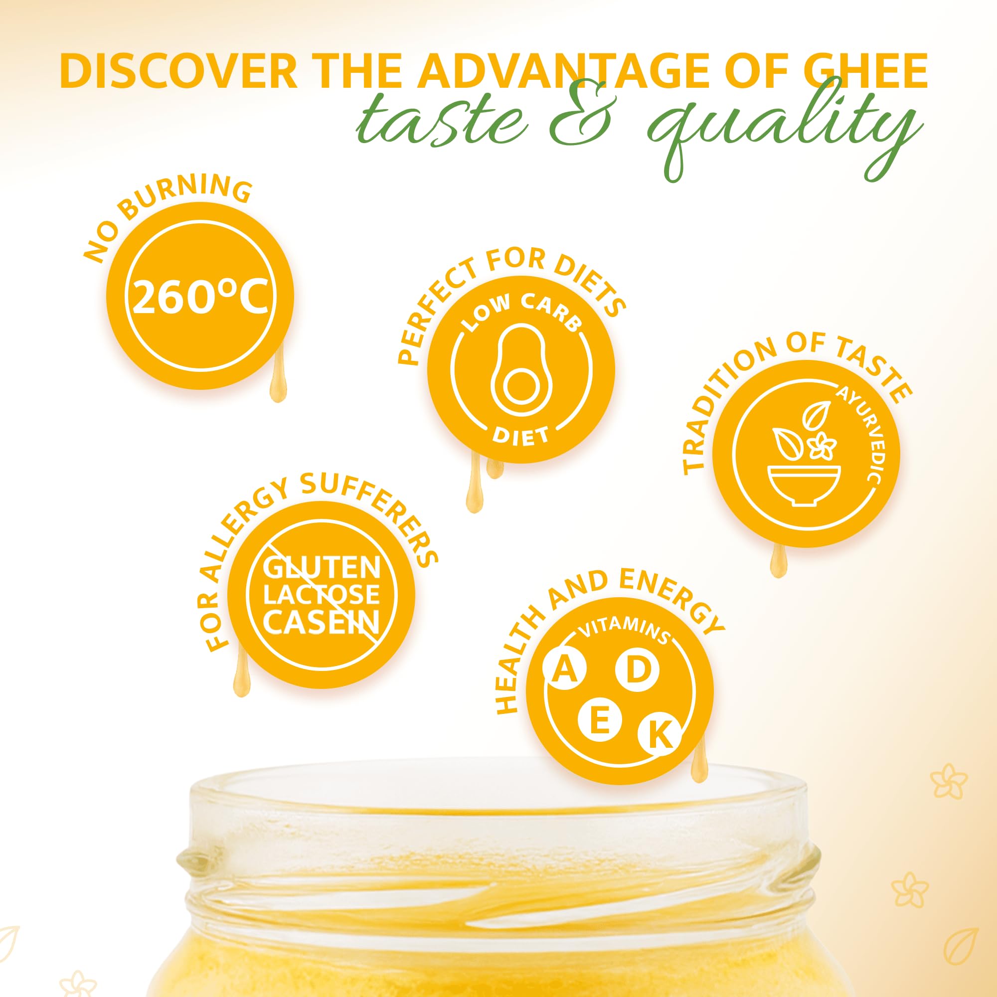 Ghee 3900 g - Mantequilla clarificada, cocción hasta 260 °C