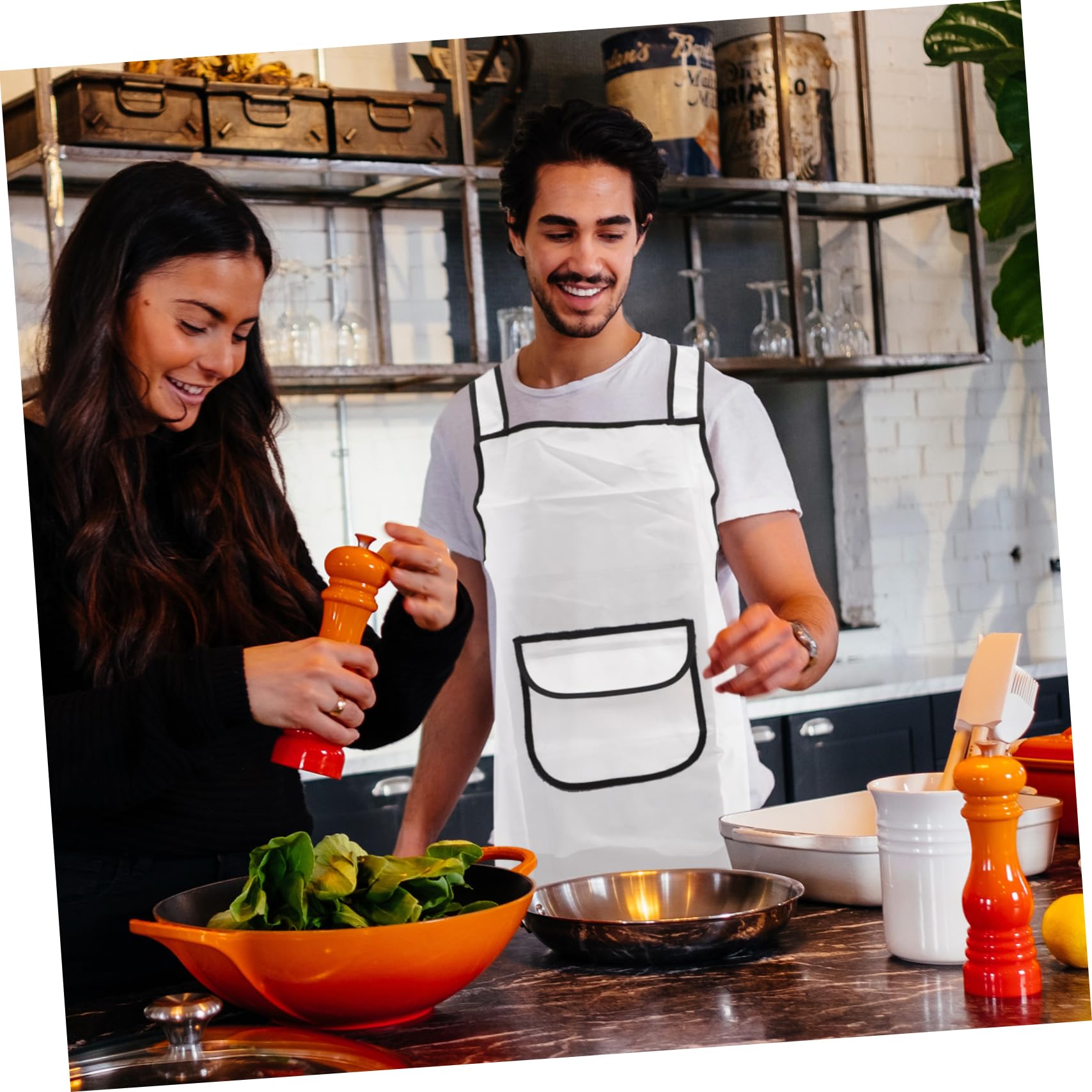STOBAZA Oil-proof Transparent Apron Bbq Apron Adjustable Apron Art Apron Painters Apron Kitchen Aprons Work Apron Clear Apron Grooming Apron Kitchen Bib for Baking Chef Apron White Tpu