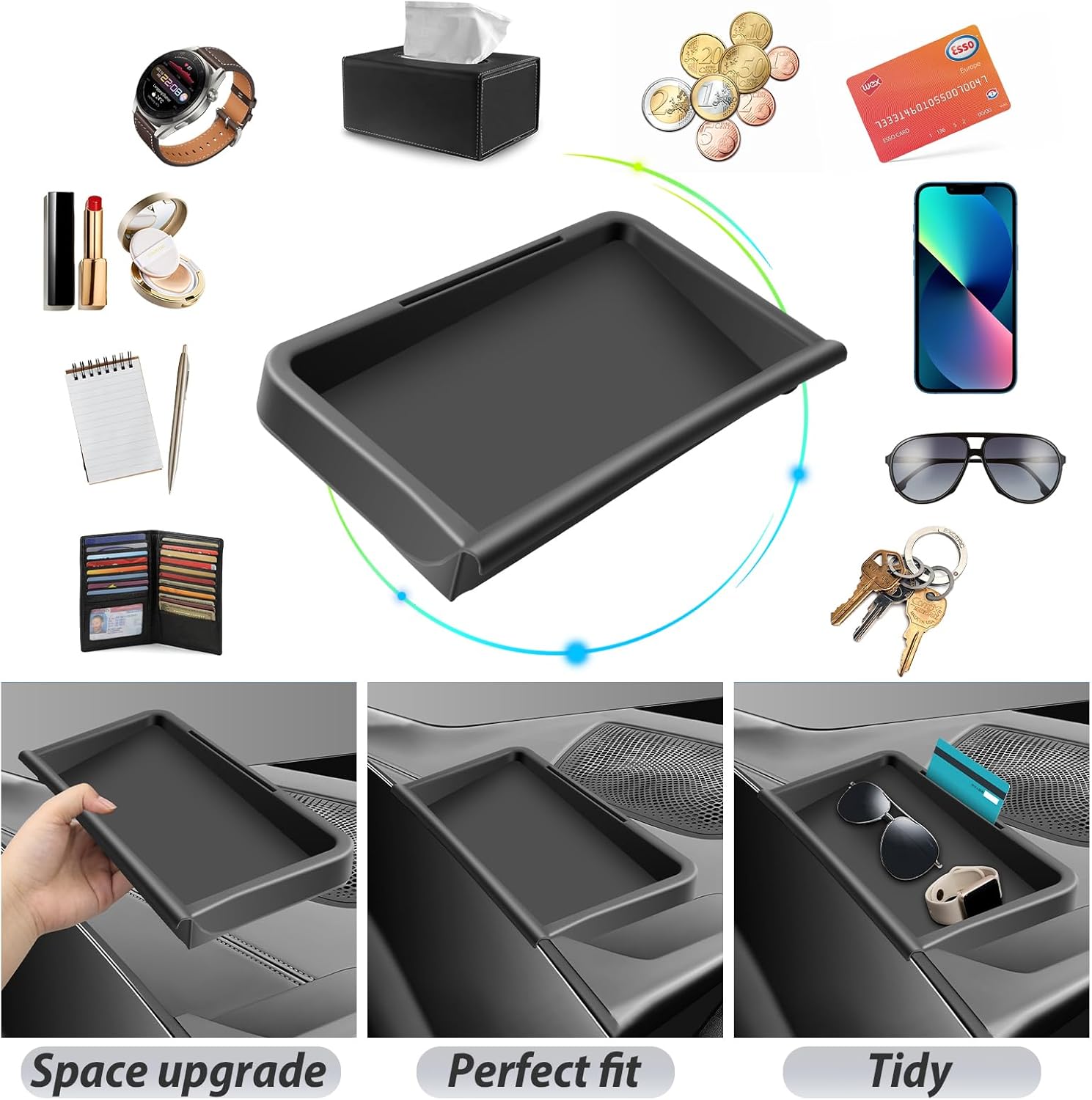 SKTU for 2024 2025 2026 BMW X5 Center Console Organizer for 2023-2026 BMW X5/X6/X7 Dashboard Organizer 2023-2026 X5/X6/X7 Behind Screen Organizer 2023 2024 2025 2026 X5 X6 X7 Accessories