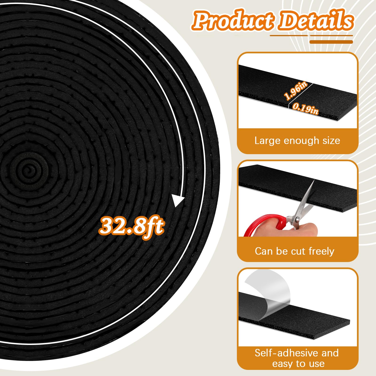 Snapklik.com : 1PCS 32.8 Ft X 1.96 Inch Pipe Insulation Wrap Outdoor ...