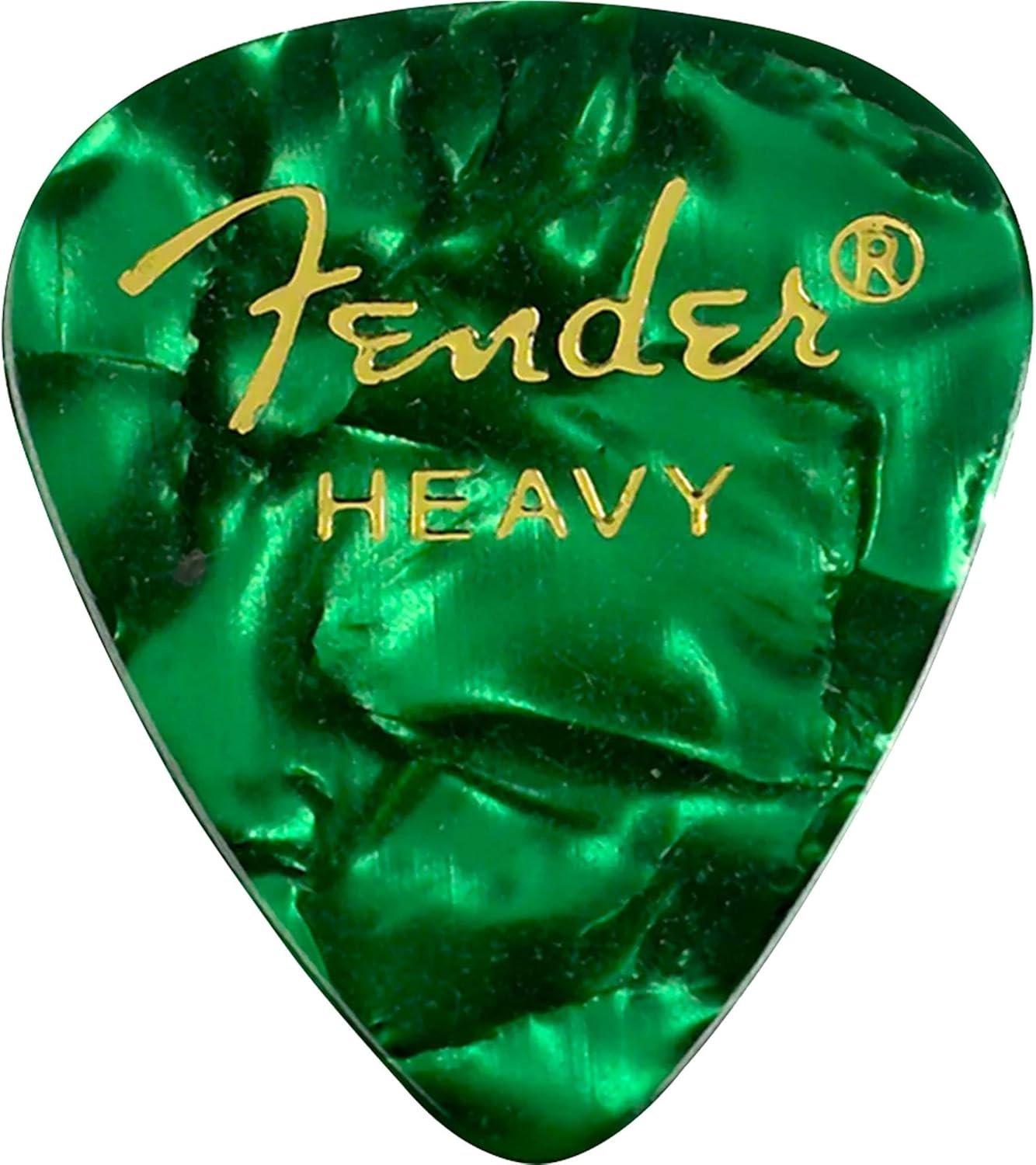 Fender Premium Celluloid Guitar Picks 351 Shape, Green Moto, Heavy, 144-Pack