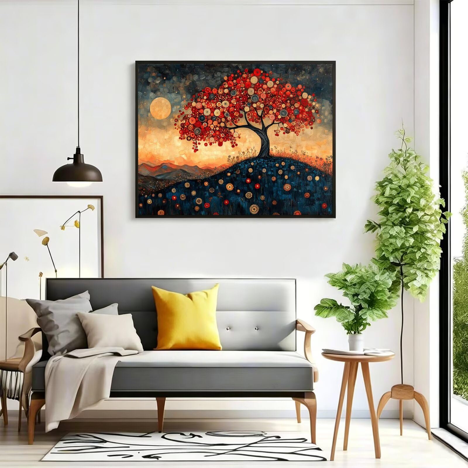 Pintar por Numeros Luna Pinturas Acrilicas Abstracción Pintura por Numeros Lienzos para Pintar, Pintura Acrilica Manualidades, Decoración para Hogar, Regalos Cumpleaños, 70x90cm Sin Marco, q-942
