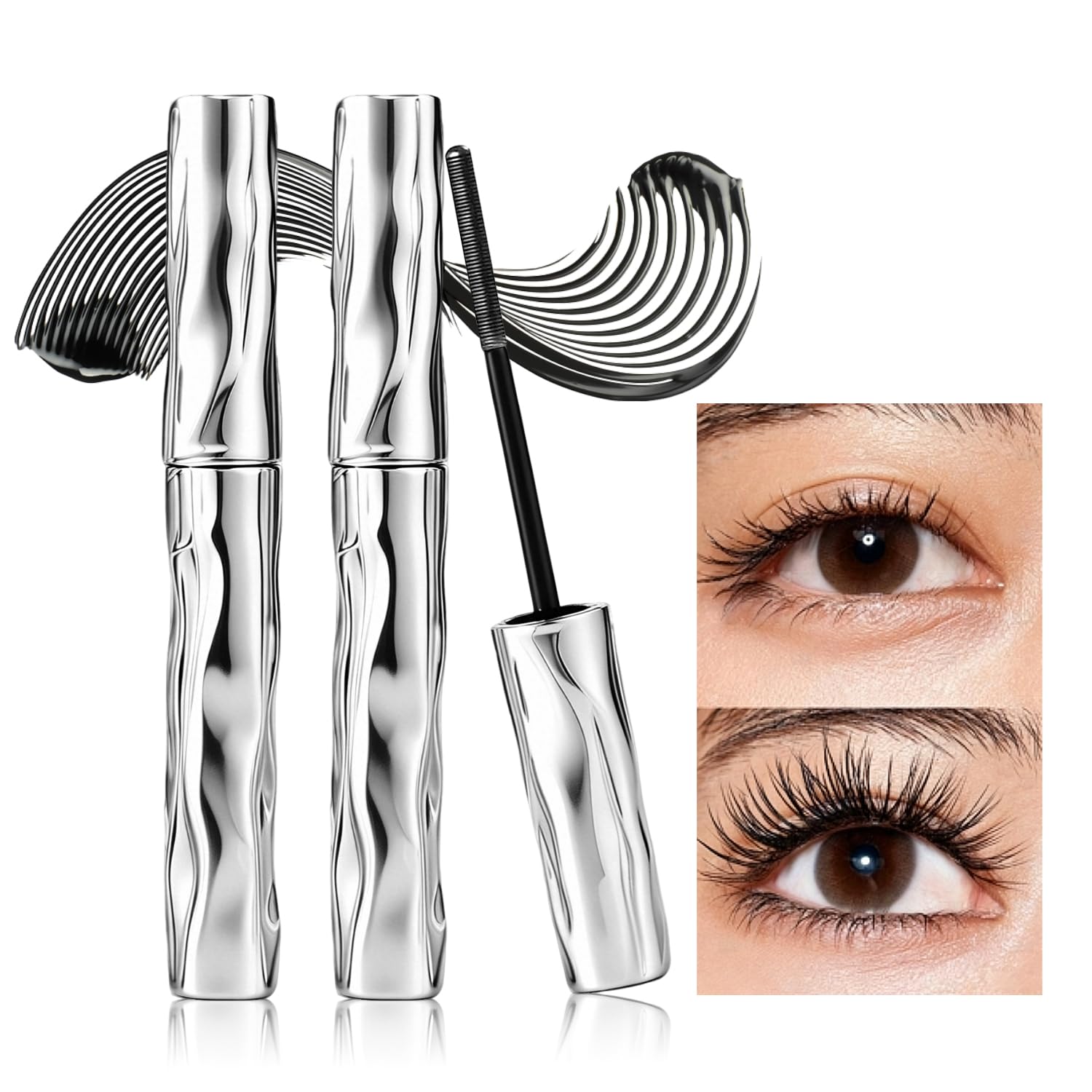 C36-Leicht Auftragbar Schwarze Mascara Wimperntusche für Meisten Menschen | Wimperntusche Klumpenfreie Textur, Optische Wimpernverlängerung, Komfortabel, Geeignet für Makelloses Augenmake-Up