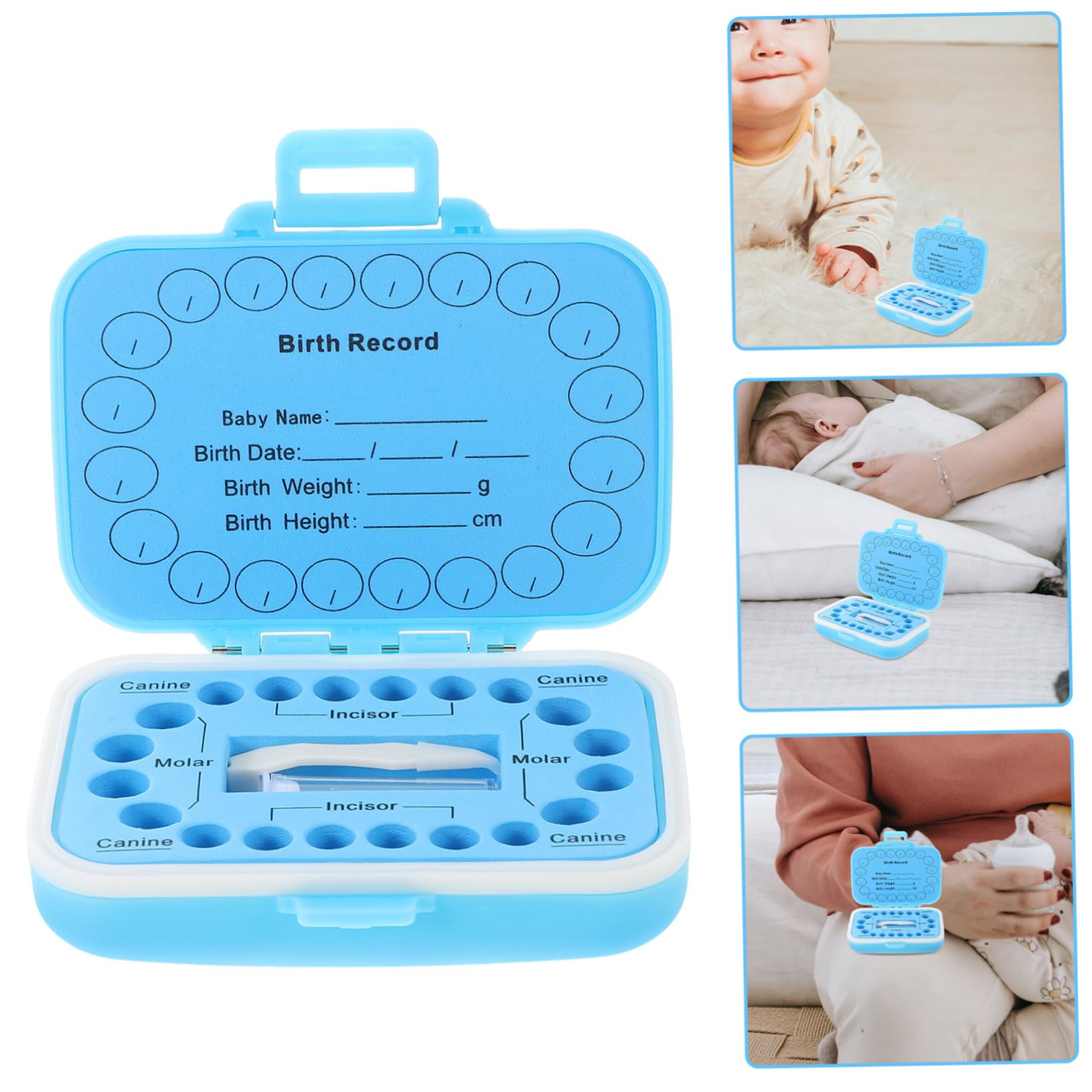 Cajita De Recuerdos Para Primer y Cabello De Caja De Almacenamiento Para Dientes De Leche Organizador De Recuerdos Infantiles Diseño y