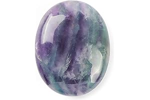 1.8 Inch Rainbow Fluorite Thumb Worry Stone