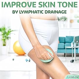 COZLOW Lymphatic Massager - Handheld Drainage Roller Massage Tool to Help Support Lymph System Care by Promoting Circulation, which May Decrease Appearance of Cellulite