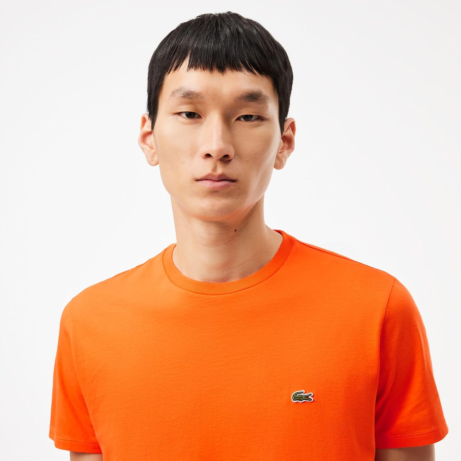 Lacoste Men's Short Sleeve Pima Jersey Crew Neck Tee