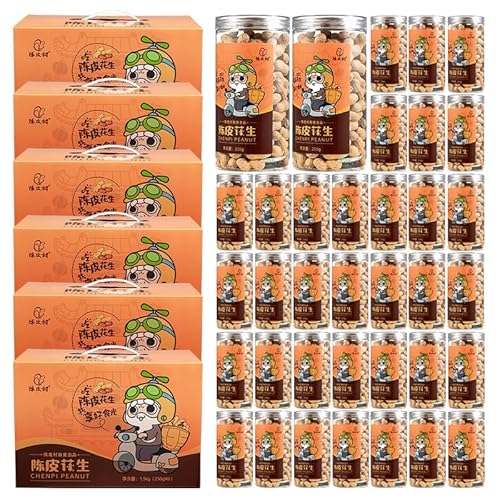 Chen Pi Cun 陳皮村 Dried Aged Tangerine Peel Peanuts 陈皮花生 (36 cans)