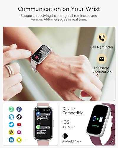 Miniatura 5 de RUXINGX Monitor de actividad física, reloj con monitor de corazón 247 para mujereshombres