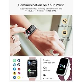 Fitness Trackers for Women/Men, Smart Watches for Women with Sport Activity Tracker, Fitness Watch with Heart Rate, Blood Oxygen Monitor, Sleep Tracker, IP68 Android Smart Watch with 4 Straps, Gift