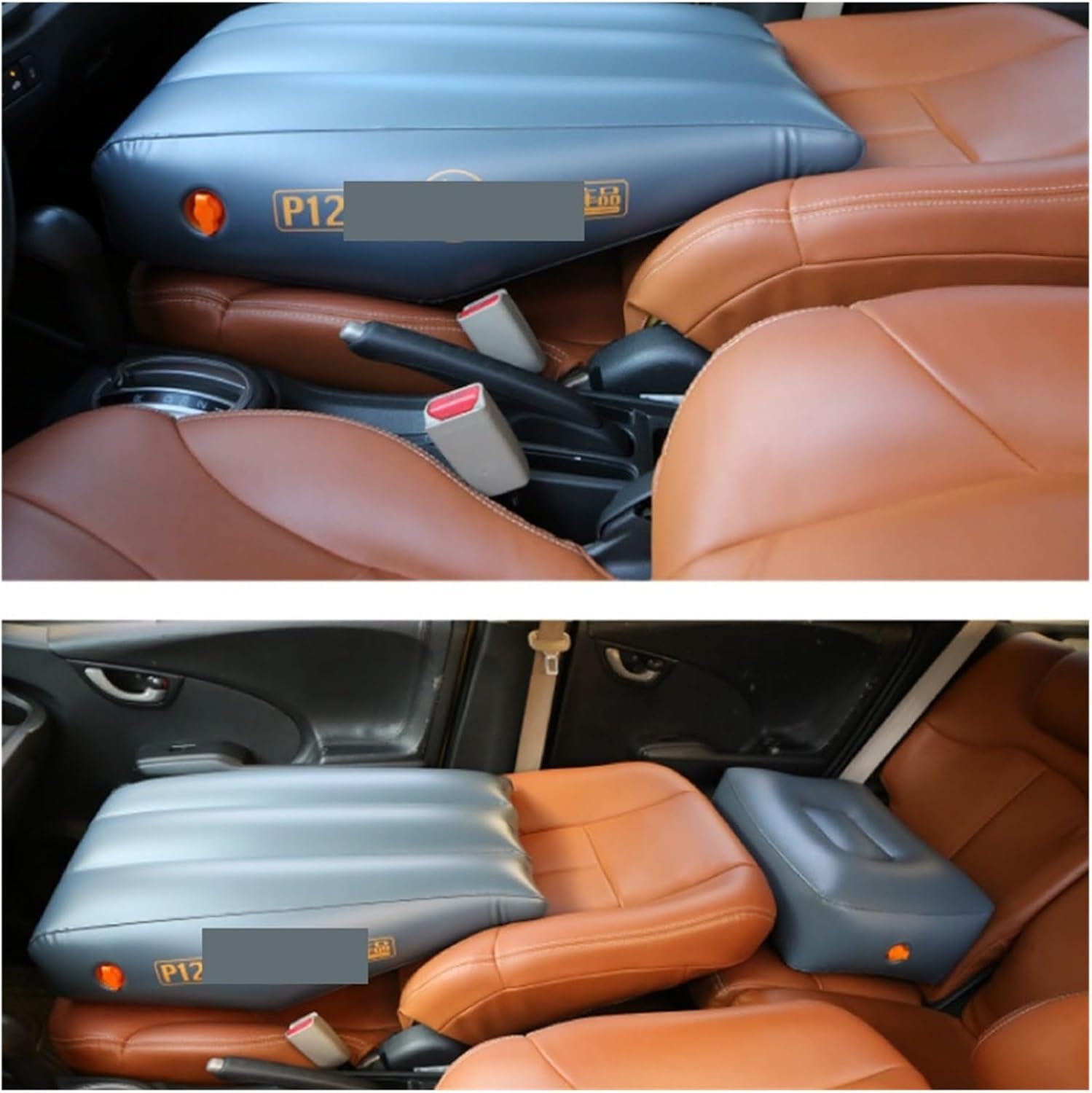 Car Air Bed Car Inflatable Mattress Front Slope Pad Travel Sleeping Bed Inflated Stool Fit for Seat Gap Self-Driving Universal(A2)