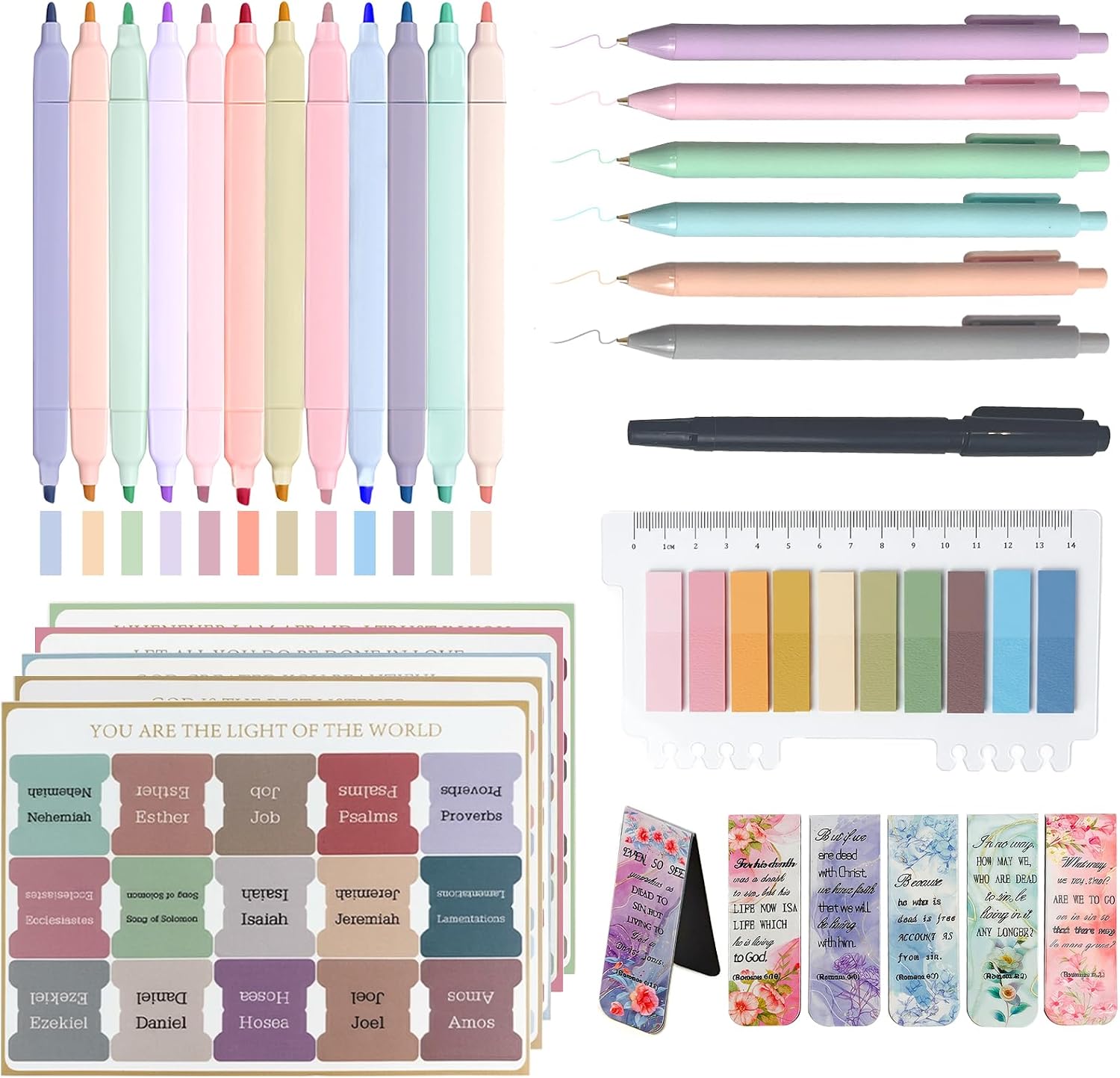 40 Pcs Bible Journaling Kit, Bible Study Supplies