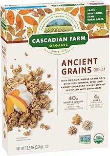Cascadian Farm Organic Granola, Ancient Grains Cereal, 12.5 oz (Pack of 6) - coolthings.us