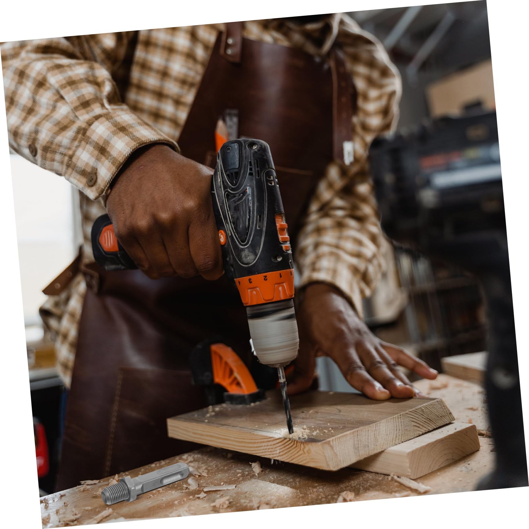 Sosoport Punta per Legno da Ardere in Acciaio, Utensile per Spaccalegna Elettrico, Nero, Resistente Agli Urti, per Taglio Rapido