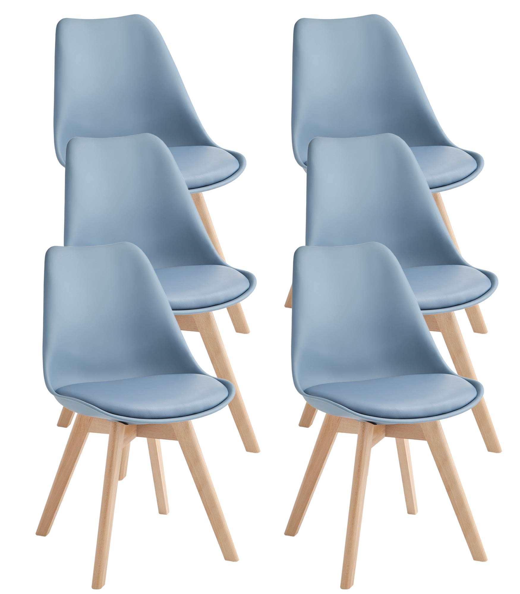 Chaises au design épuré Stones Design Twist : l'élégance du simili cuir bleu