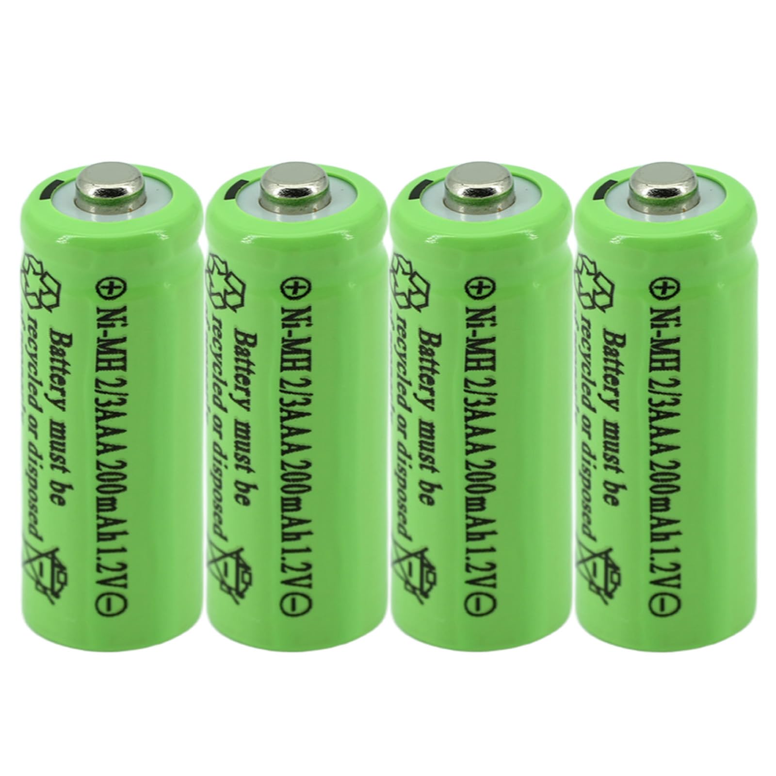 Amazon.com: Yibatopow 4 Packs Ni-MH 2/3AAA 1.2v 200 mah