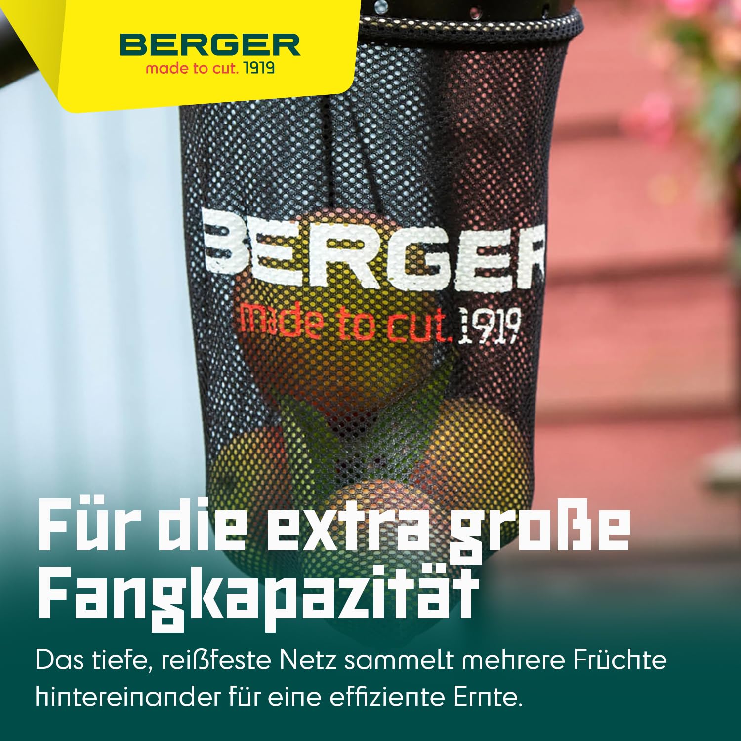 Berger Cueille-Fruits 5440 en Acier, avec Filet de ramassage