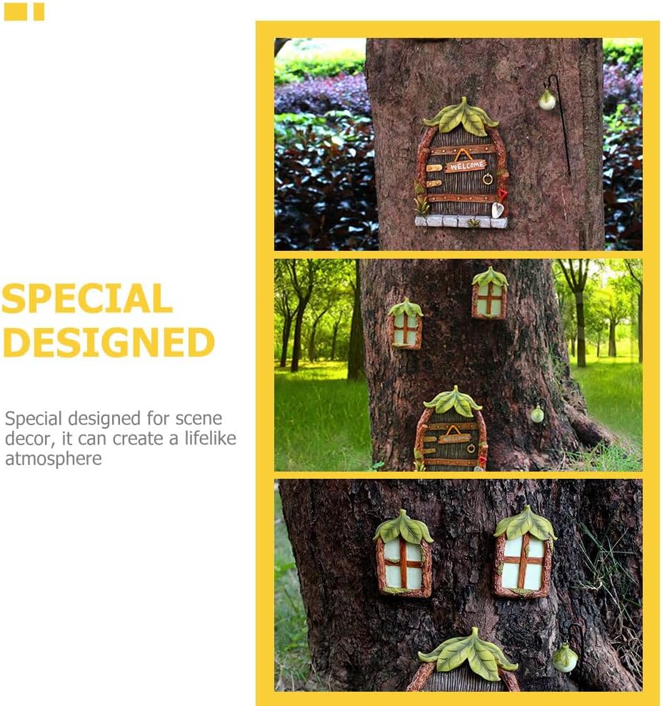 Garden Door and Window Pendant Fairy Decorations Statue Decor Home Goods Decor Gnome Window and Door Fairy and s Houses for Gardens Out Small
