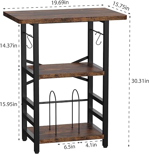 Miniatura 2 de Soporte para tocadiscos con escritorio extendido, mesa grande para tocadiscos con almacenamiento de vinilo, soporte giratorio con soporte para